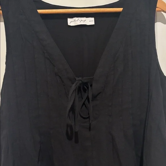 Petal & Pup Sleeveless Cotton Tie Front Romper - Picture 8 of 10